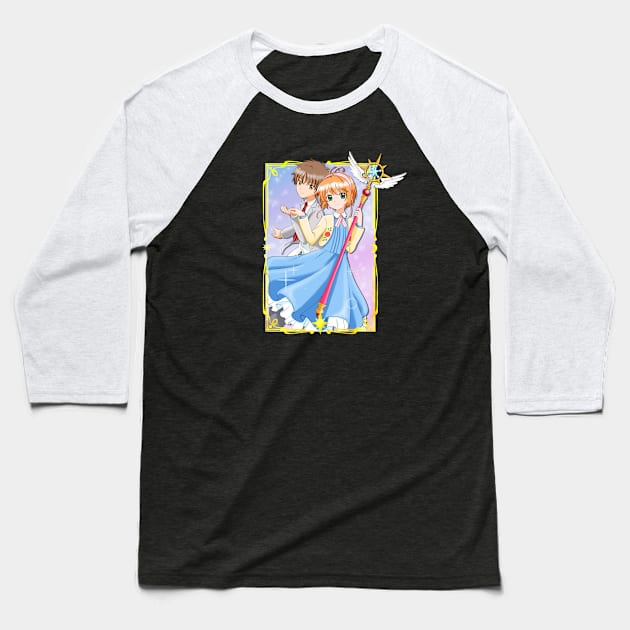 CardCaptor Sakura in love Baseball T-Shirt by Nykos